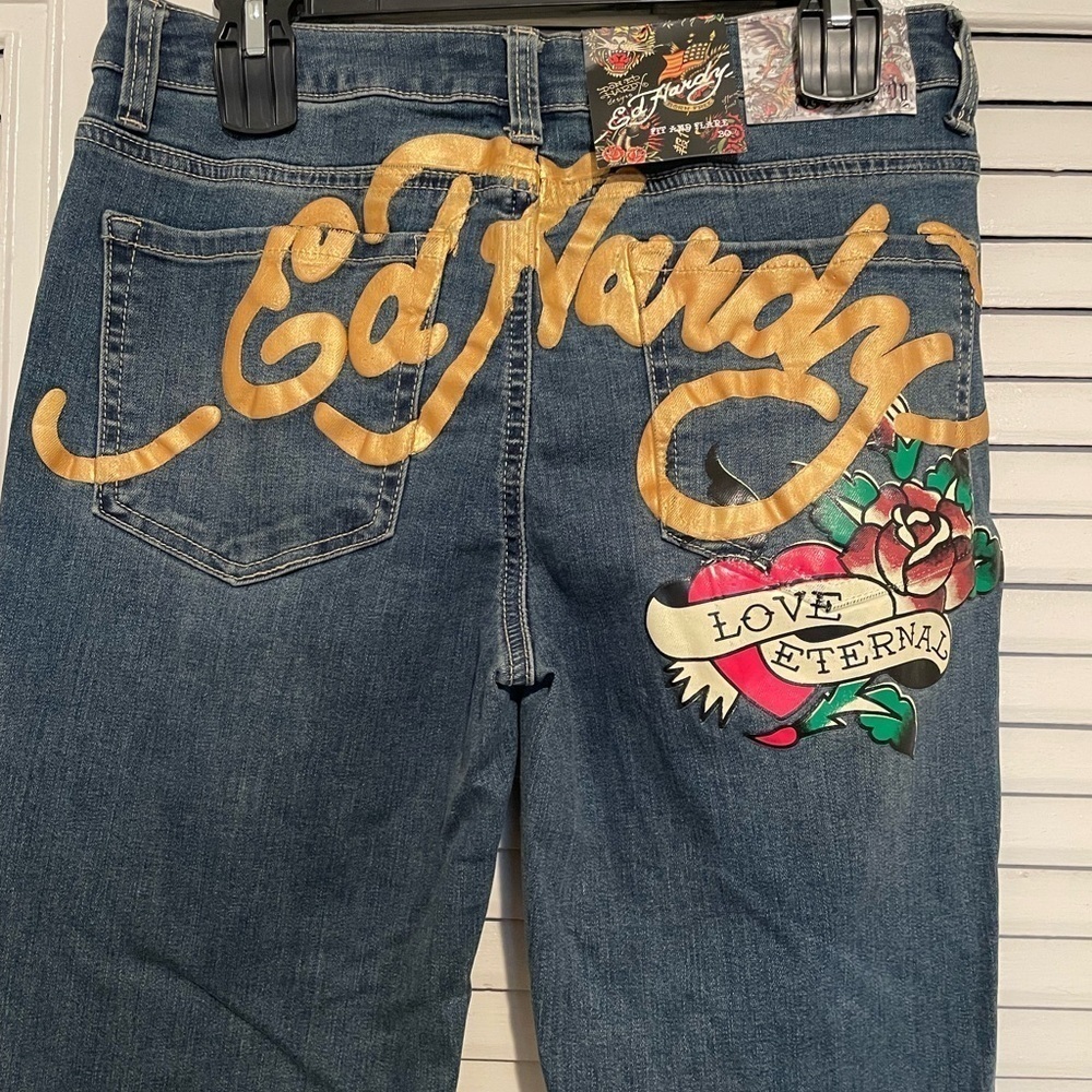 Ed hardy NYC slim flare jean - Picture 6 of 8